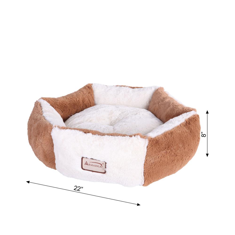 Armarkat Pet Bed Model C02NZS/MB        Earth Brown and Ivory. Picture 6