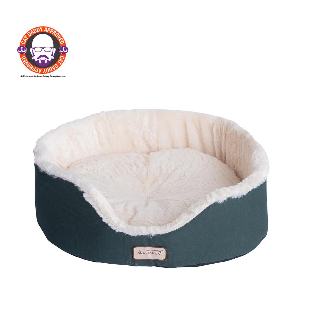 Armarkat Pet Bed Model C04HML/MB   Laurel Green and Ivory. Picture 1