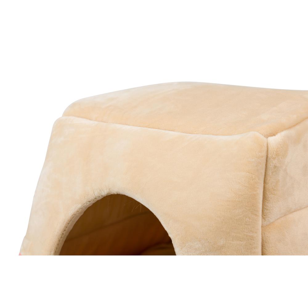 Armarkat 2-In-1 Cat Bed Cave Shape And Cuddle Pet Bed, Orange/Beige. Picture 2