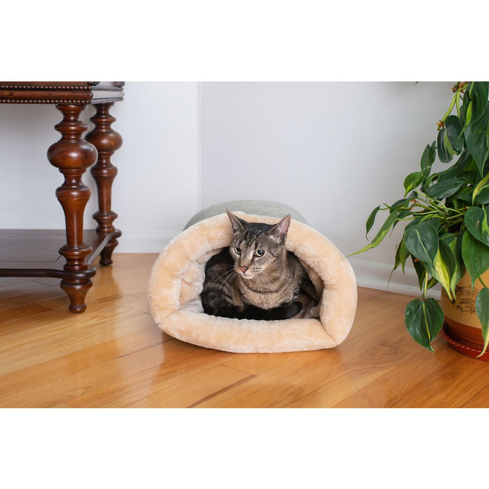 Armarkat Cat Bed Model C15HHL/MH          Sage Green & Beige. Picture 5
