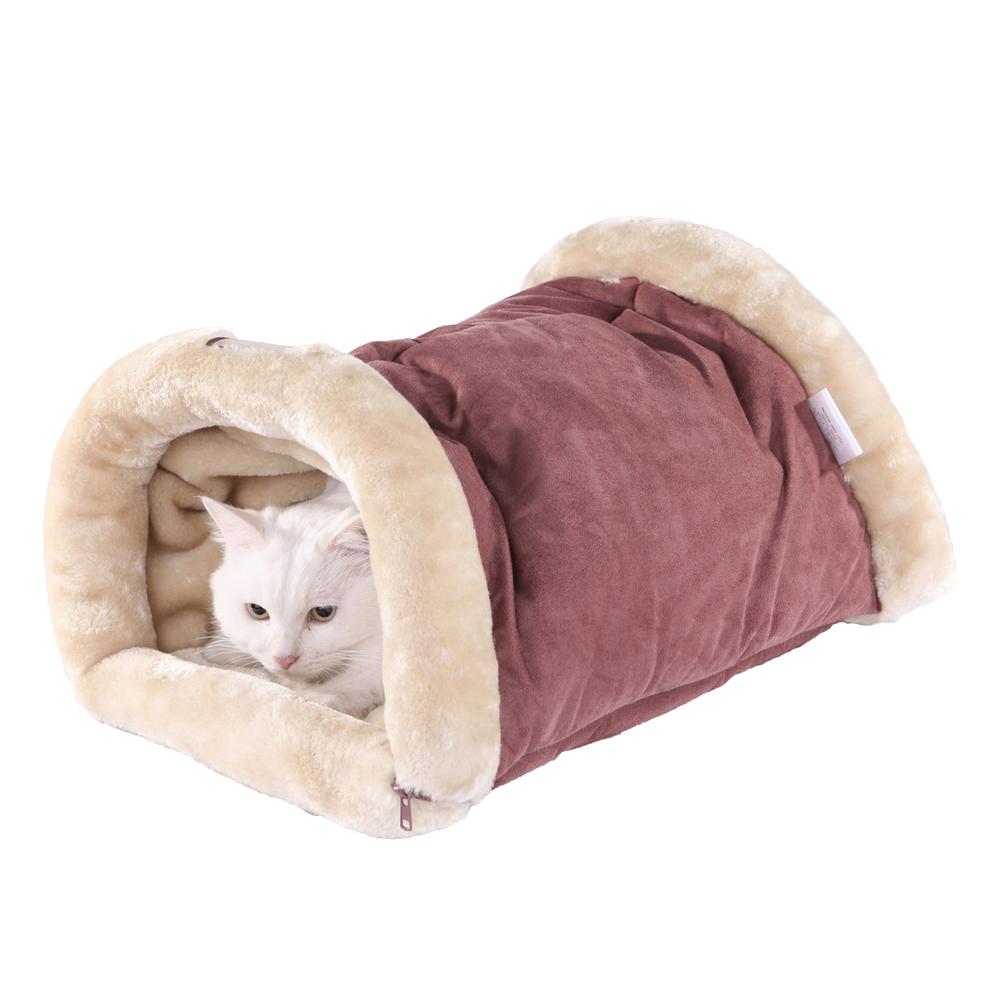 Armarkat Cat Bed/Pad Model C16HTH/MH            Indian Red & Beige. Picture 1
