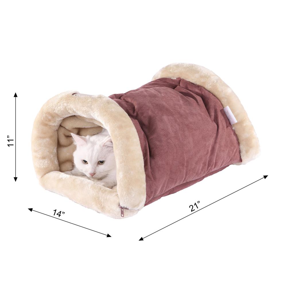 Armarkat Cat Bed/Pad Model C16HTH/MH            Indian Red & Beige. Picture 6
