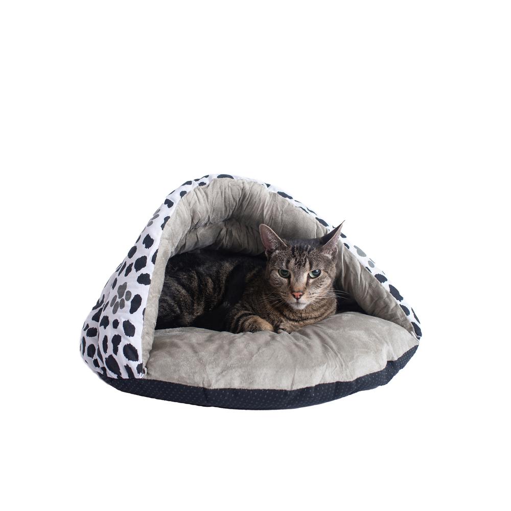 Armarkat Cat Bed Model C19HZY/HL              Sage Green Paw Print Pattern. Picture 3