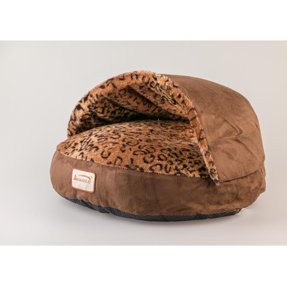 Armarkat Cat Bed Model C31HKF/BW, Mocha and Leopard. Picture 5