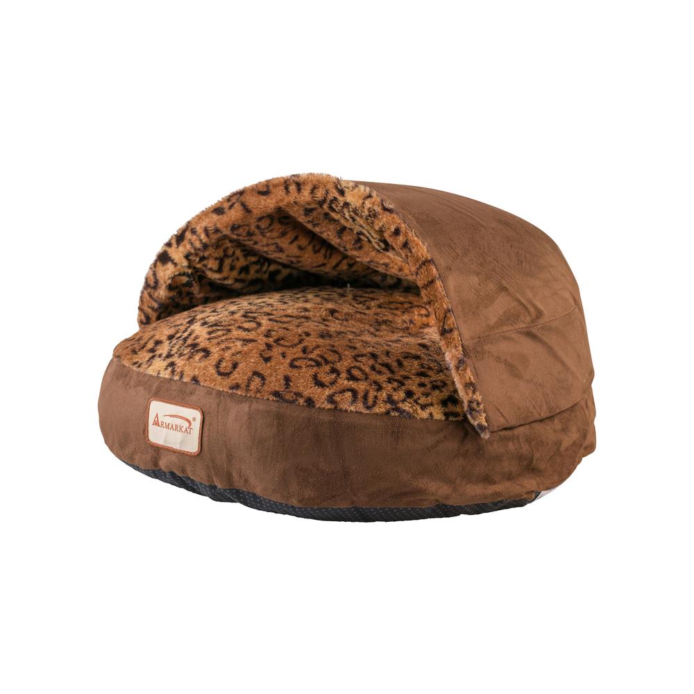 Armarkat Cat Bed Model C31HKF/BW, Mocha and Leopard. Picture 10
