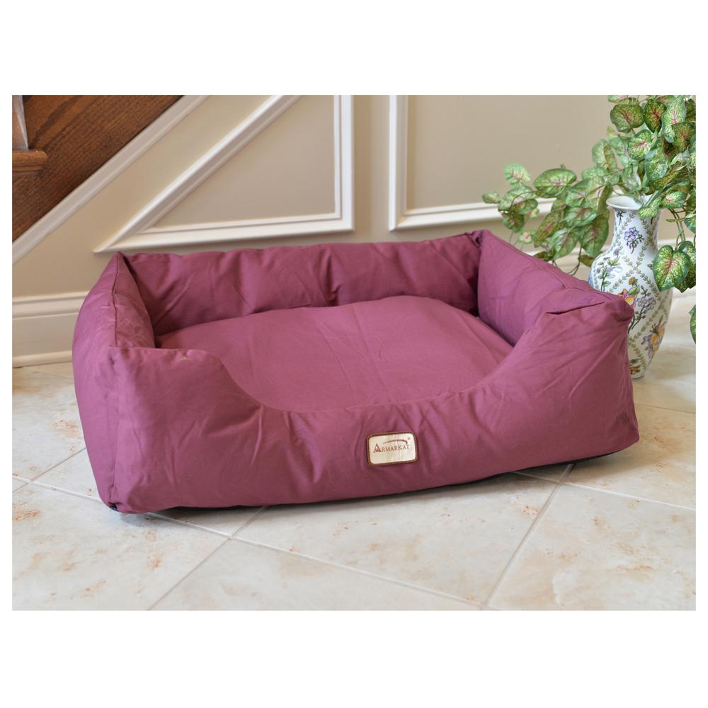 Armarkat Model D01FJH-L Large Burgundy Bolstered Pet Bed. Picture 4