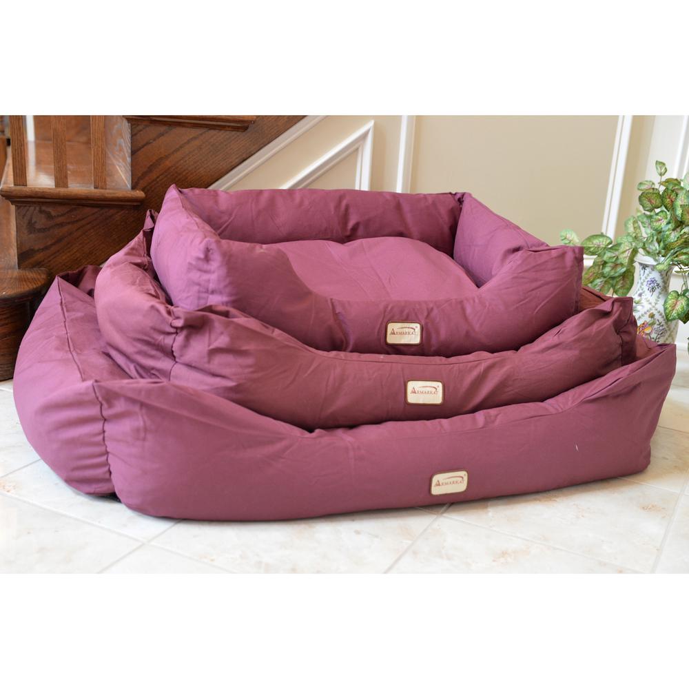 Armarkat Model D01FJH-L Large Burgundy Bolstered Pet Bed. Picture 5
