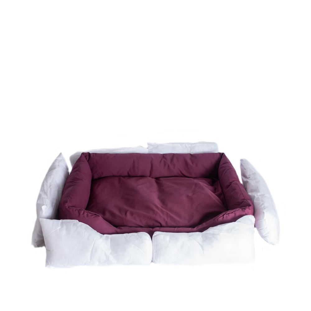 Armarkat Model D01FJH-L Large Burgundy Bolstered Pet Bed. Picture 10
