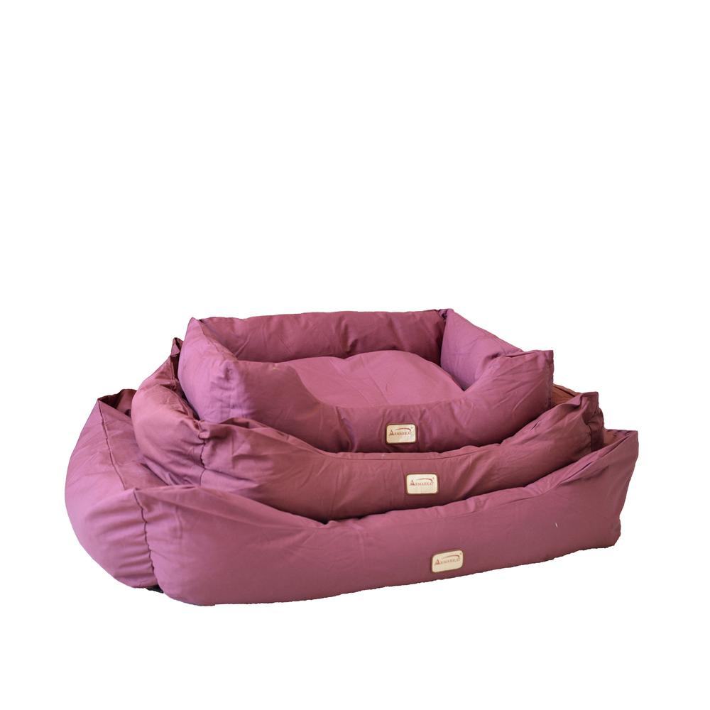 Armarkat Model D01FJH-M Medium Burgundy Bolstered Pet Bed. Picture 2