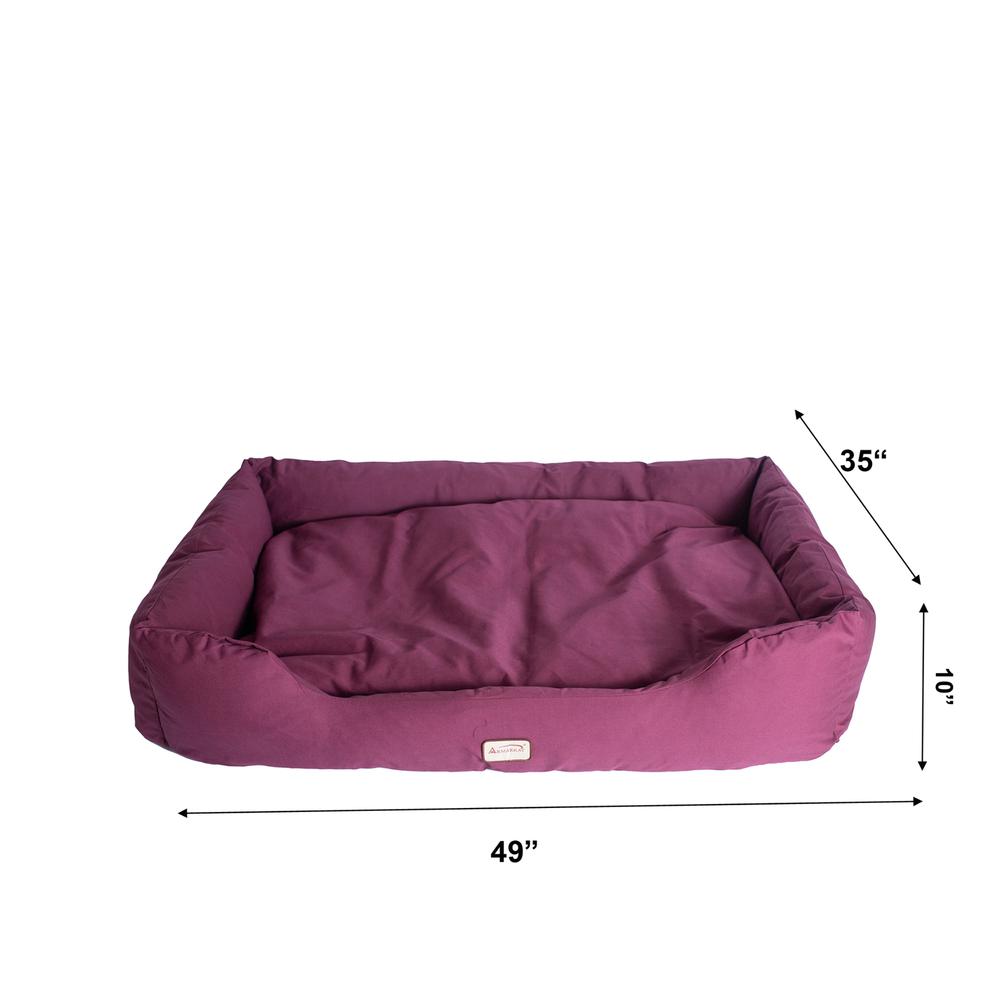 Armarkat Model D01FJH-X Extra Large Burgundy Bolstered Pet Bed. Picture 7