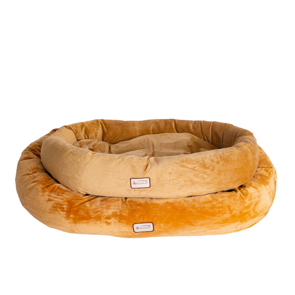 Armarkat Model D02CZS-L Large Earth Brown Bolstered Pet Bed and Mat. Picture 10