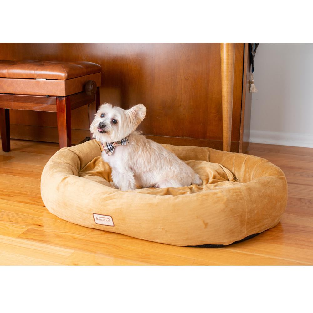 Armarkat Model D02CZS-S Small Earth Brown Bolstered Pet Bed and Mat. Picture 3
