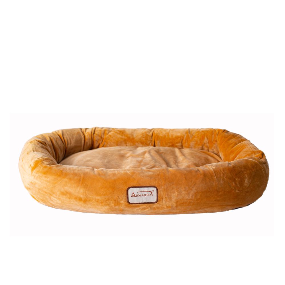 Armarkat Model D02CZS-S Small Earth Brown Bolstered Pet Bed and Mat. Picture 8