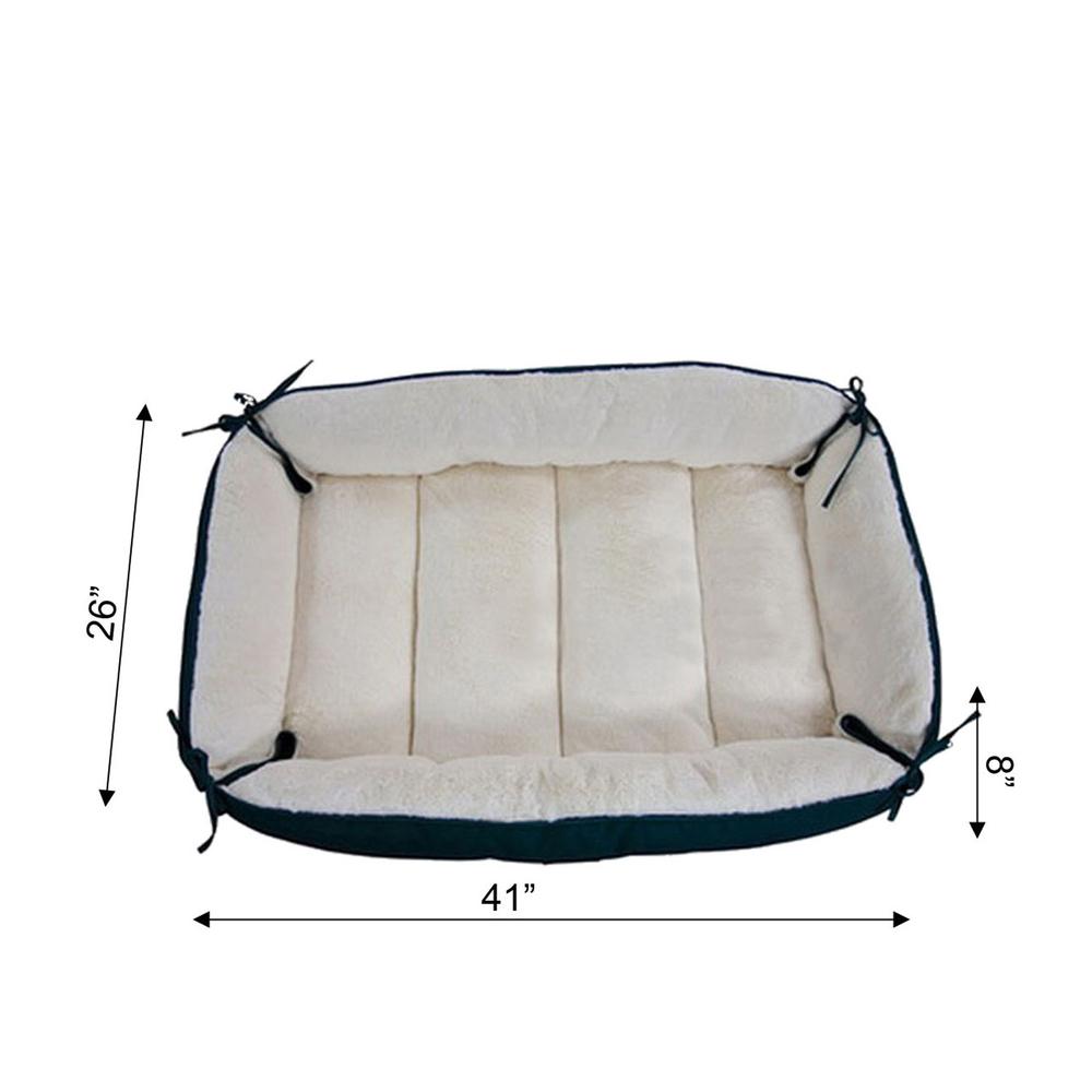 Armarkat Model D04HML/MB-L Large Laurel Green & Ivory Pet Bed and Mat. Picture 6