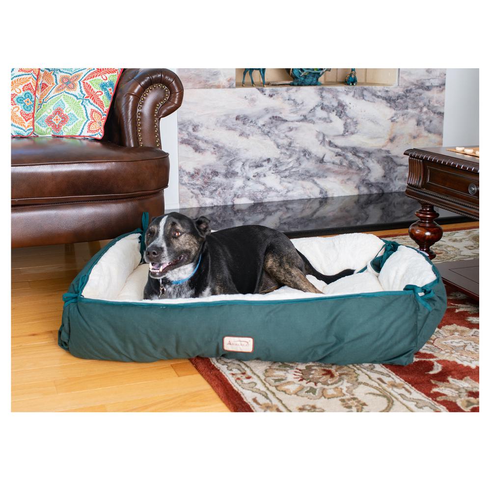 Armarkat Model D04HML/MB-L Large Laurel Green & Ivory Pet Bed and Mat. Picture 7