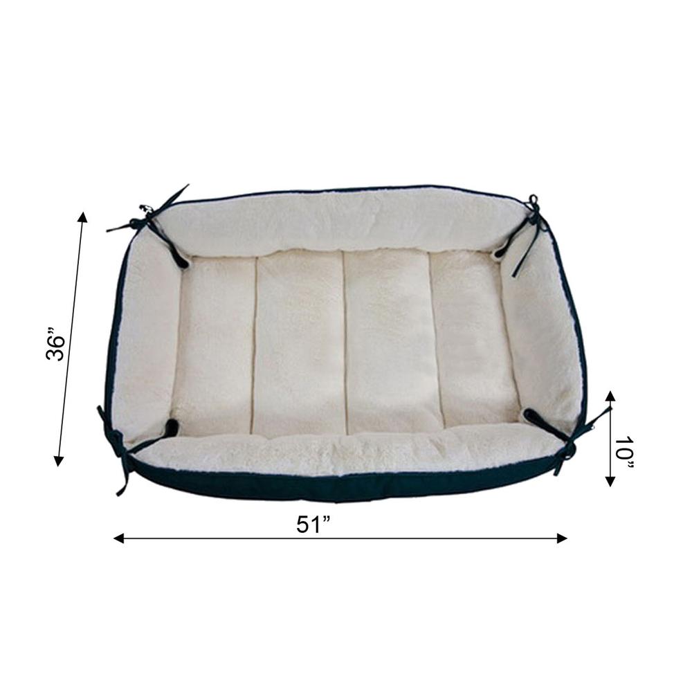 Armarkat Model D04HML/MB-X Extra Large Green & Ivory Pet Bed and Mat. Picture 6