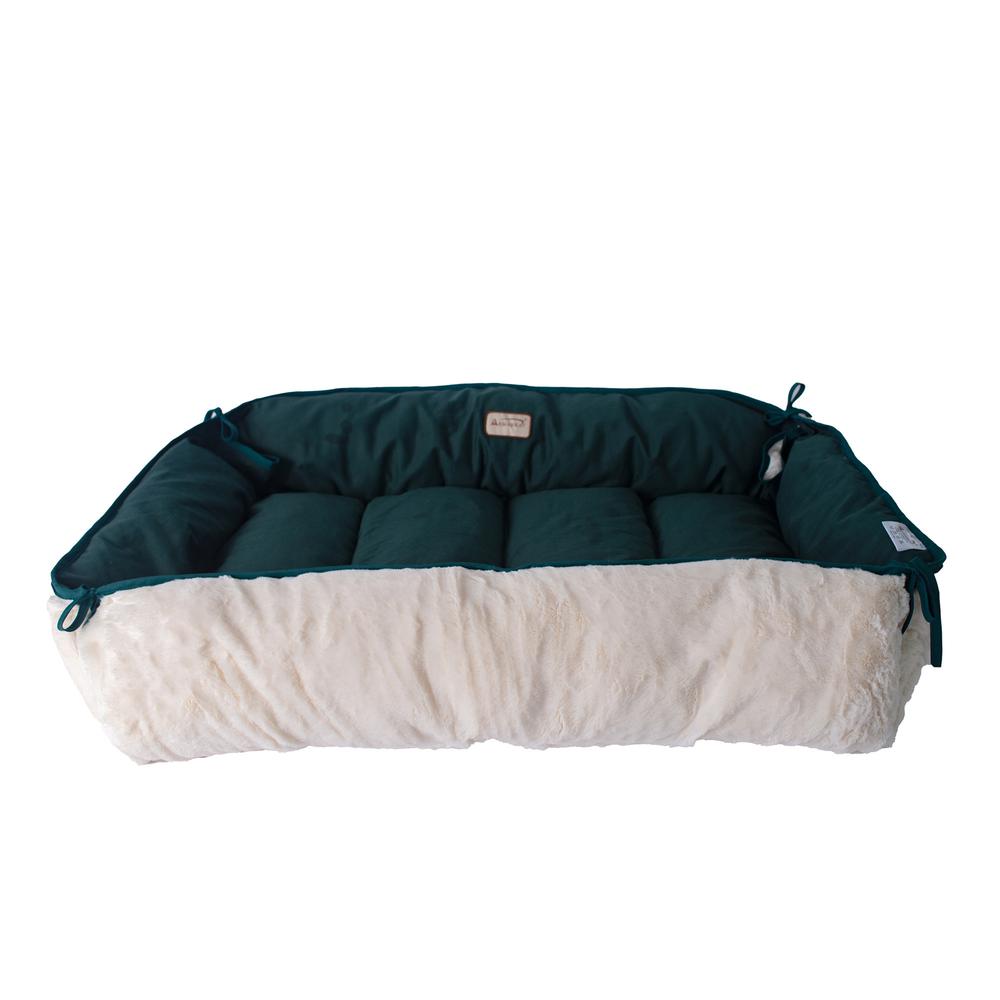 Armarkat Model D04HML/MB-X Extra Large Green & Ivory Pet Bed and Mat. Picture 10