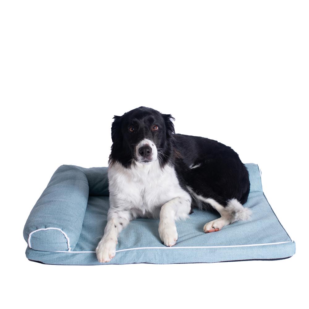 New Armarkat Model D08A Soothing Blue Medium Bolstered Pet Bed with Poly Fill Cushion. Picture 10