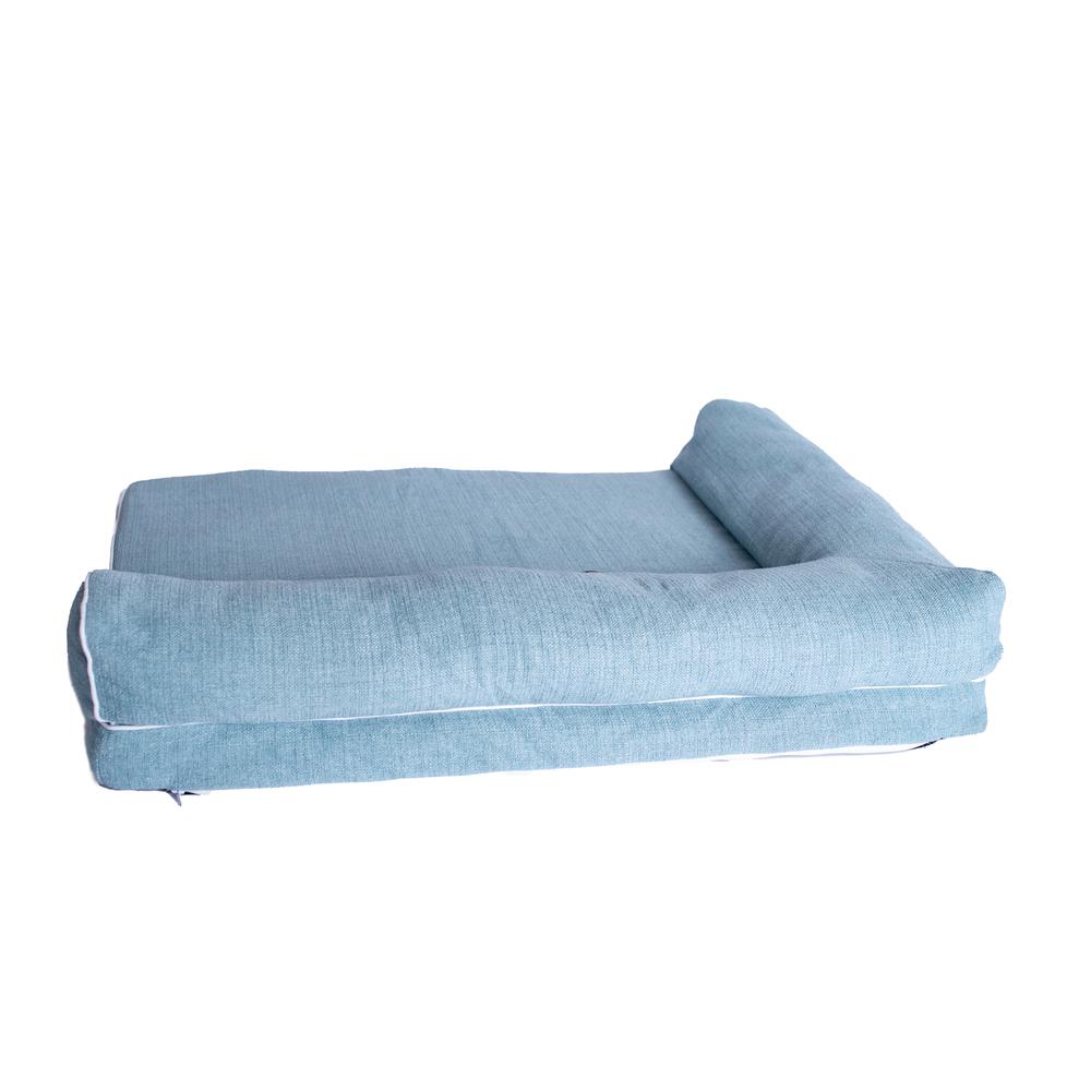 New Armarkat Model D08A Soothing Blue Medium Bolstered Pet Bed with Poly Fill Cushion. Picture 11