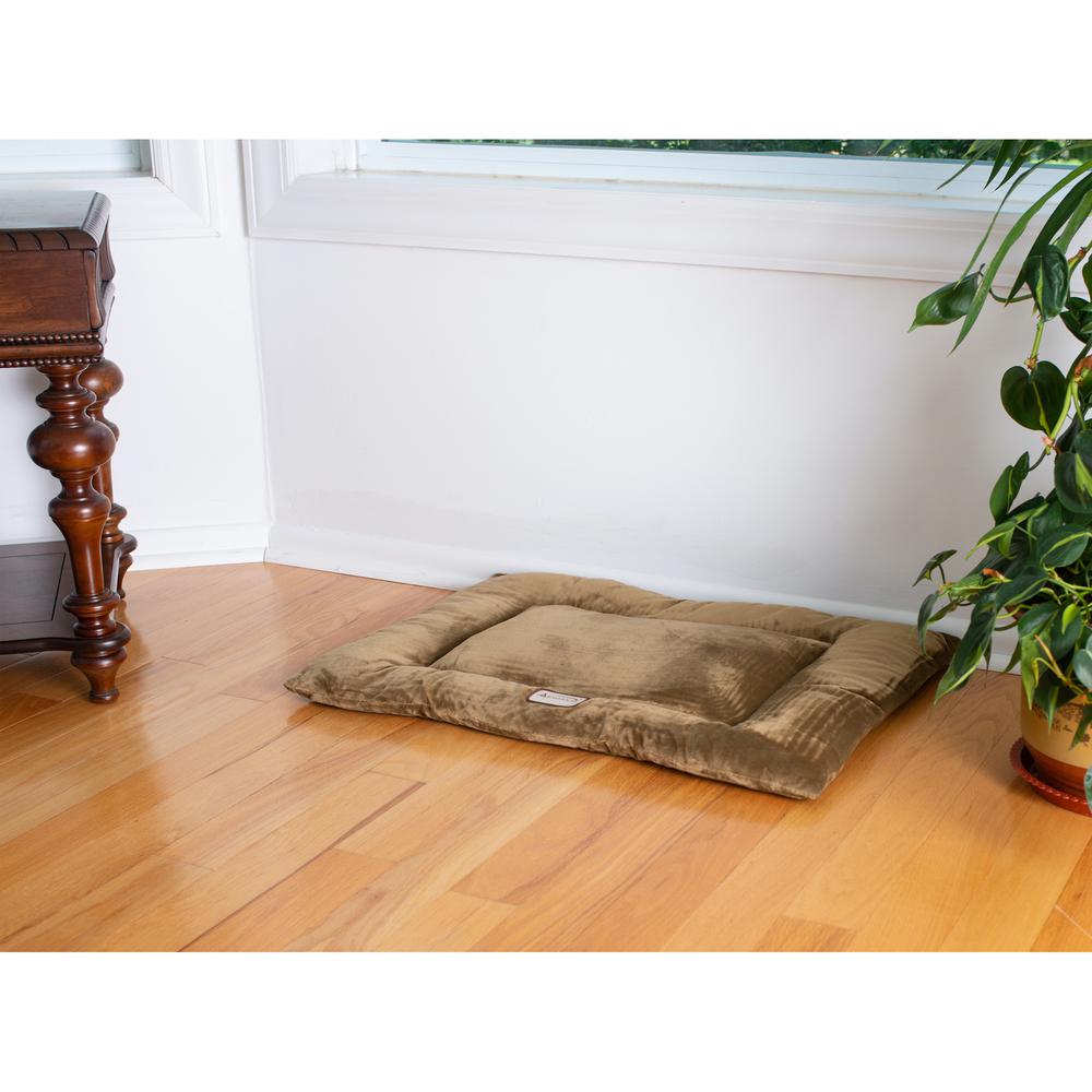 Armarkat Model M01CHL-M Medium Pet Bed Mat with Poly Fill Cushion in Sage Green. Picture 4