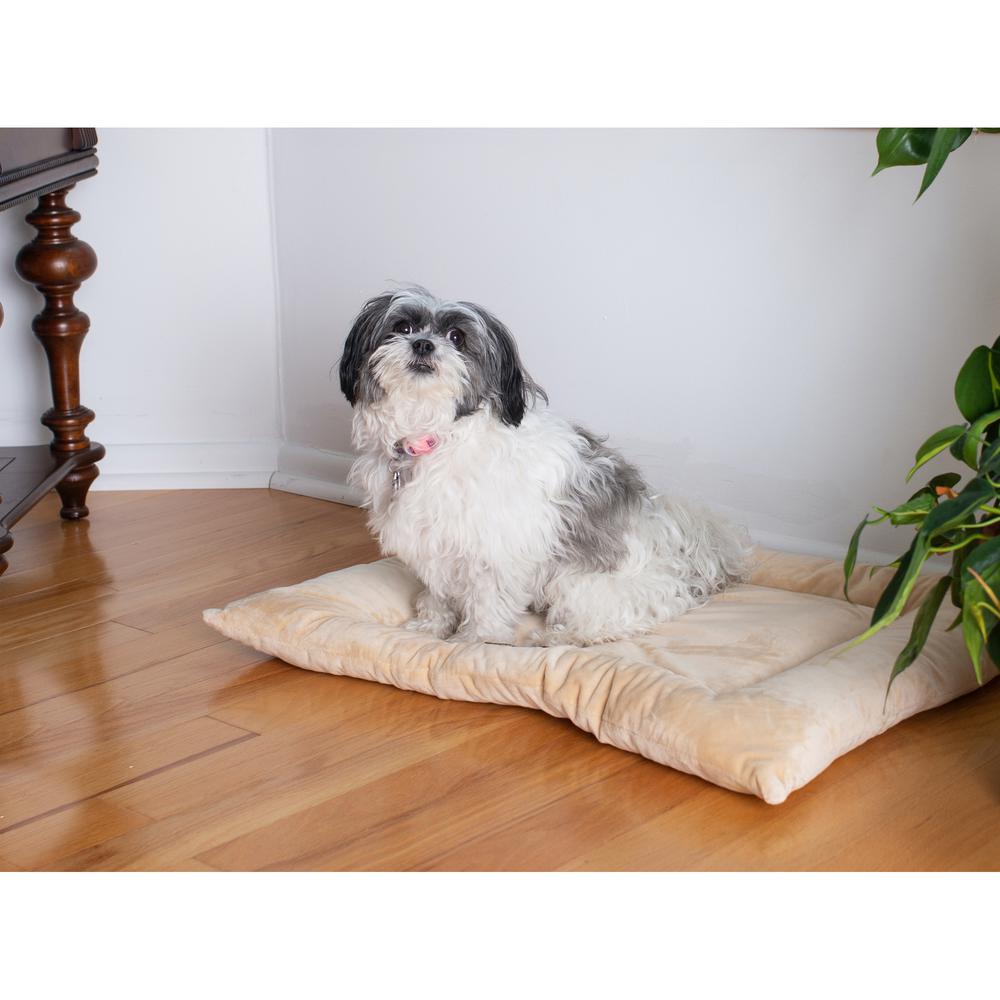 Armarkat Model M01CMH-M Medium Pet Bed Mat with Poly Fill Cushion in Beige. Picture 5