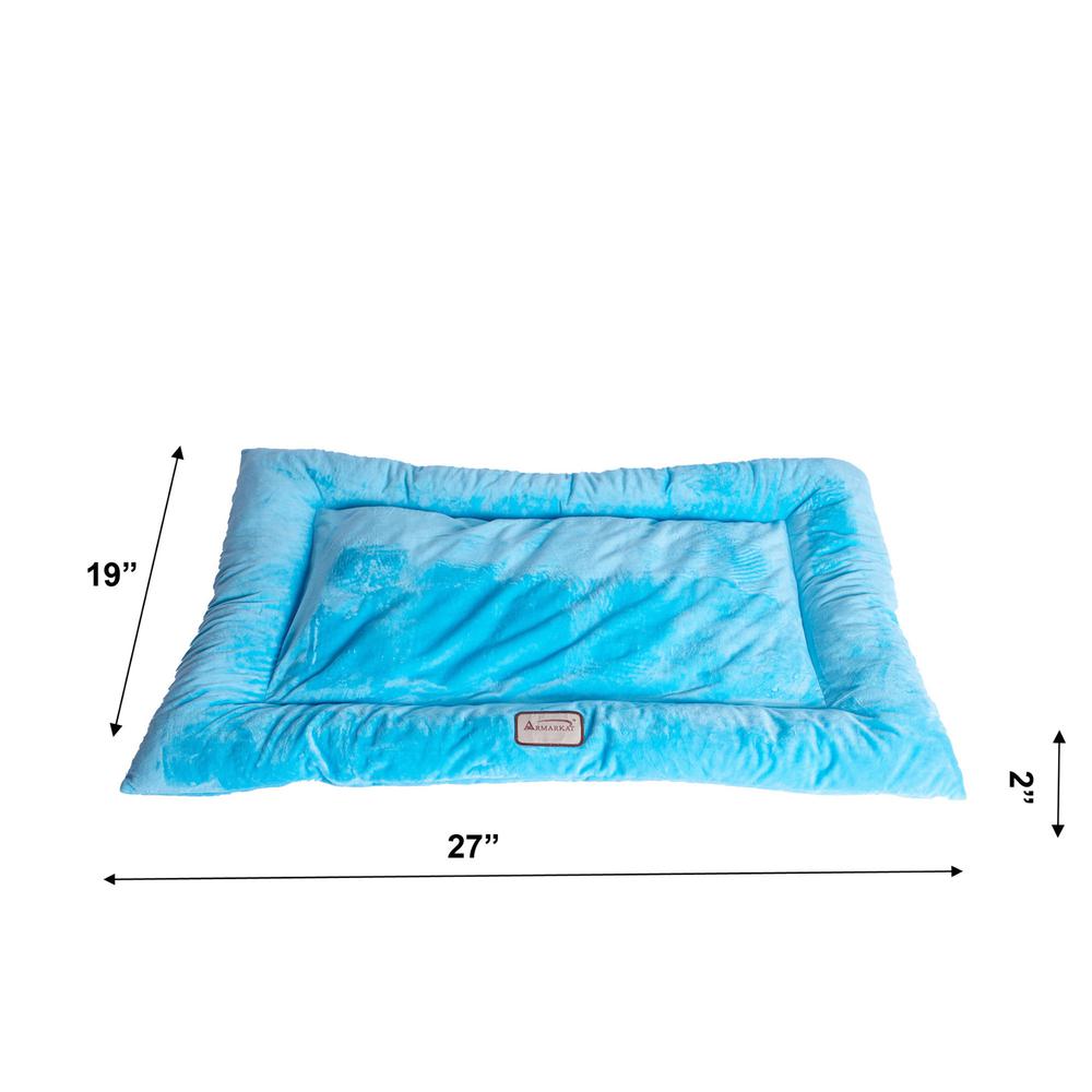 Armarkat Model M01CTL-L Large Pet Bed Mat with Poly Fill Cushion in Sky Blue. Picture 6