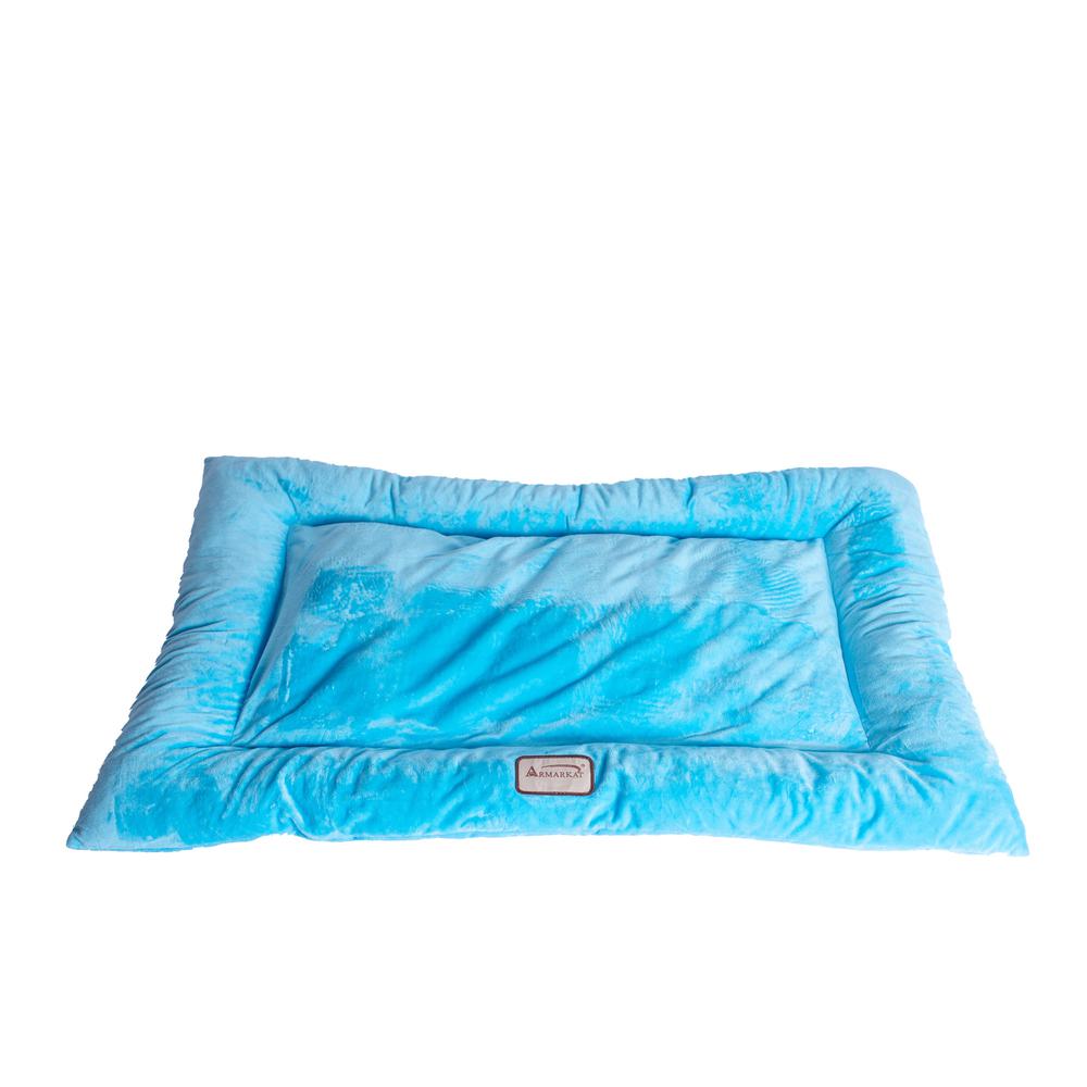 Armarkat Model M01CTL-L Large Pet Bed Mat with Poly Fill Cushion in Sky Blue. Picture 10