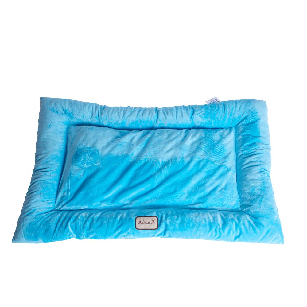 Armarkat Model M01CTL-M Medium Pet Bed Mat with Poly Fill Cushion in Sky Blue. Picture 1