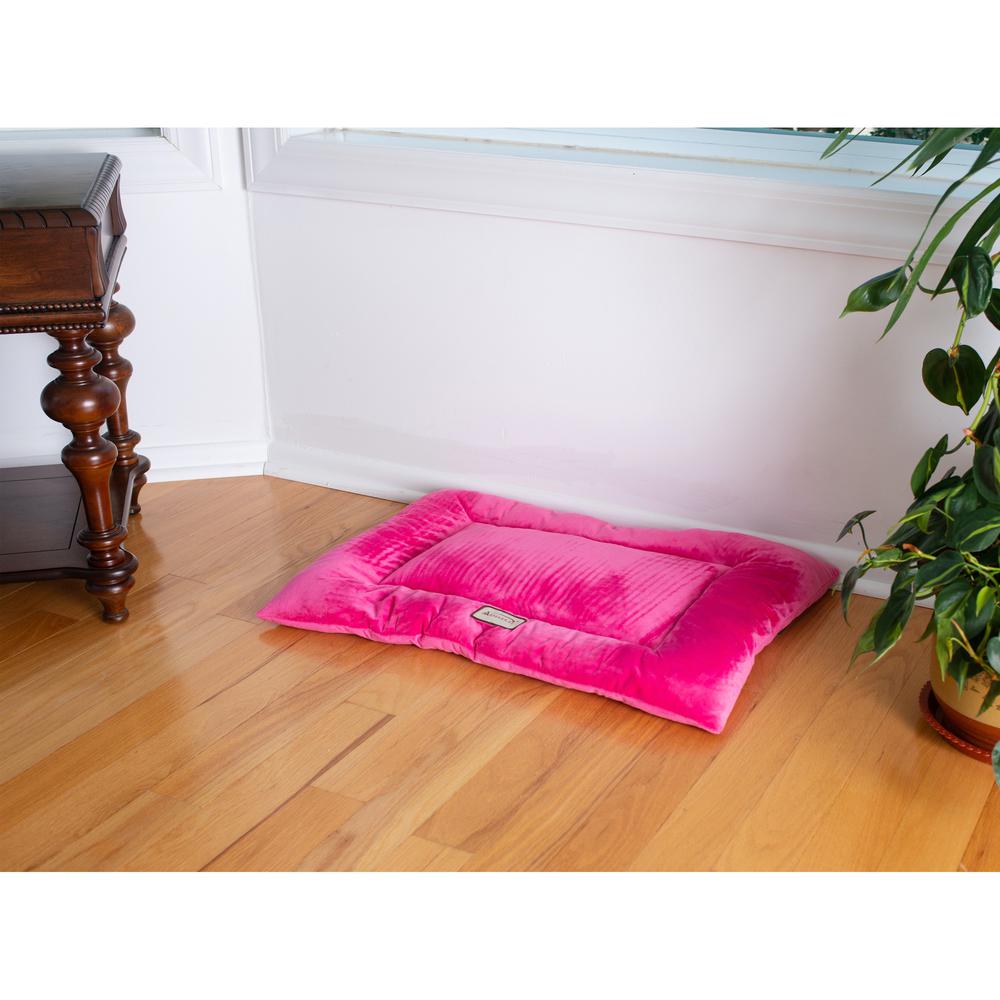 Armarkat Model M01CZH-L Large Pet Bed Mat with Poly Fill Cushion in Vibrant Pink. Picture 4