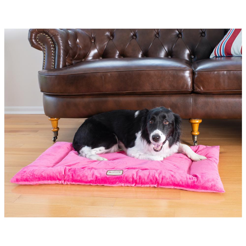Armarkat Model M01CZH-L Large Pet Bed Mat with Poly Fill Cushion in Vibrant Pink. Picture 5