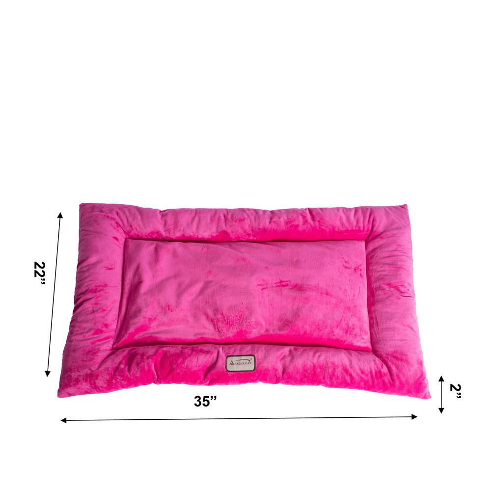 Armarkat Model M01CZH-L Large Pet Bed Mat with Poly Fill Cushion in Vibrant Pink. Picture 6