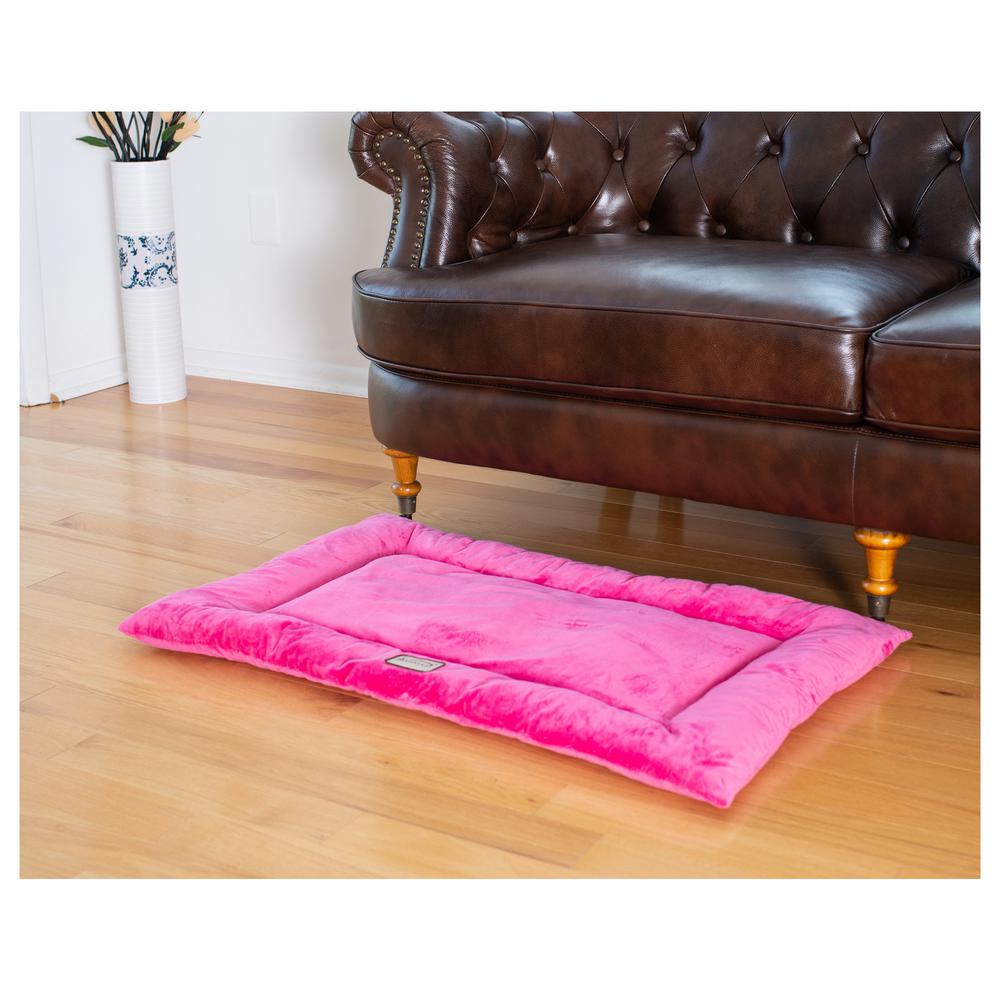 Armarkat Model M01CZH-L Large Pet Bed Mat with Poly Fill Cushion in Vibrant Pink. Picture 7