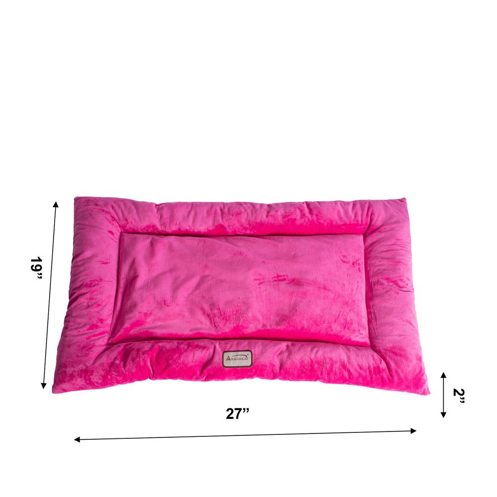 Armarkat Model M01CZH-M Medium Pet Bed Mat with Poly Fill Cushion in Vibrant Pink. Picture 6