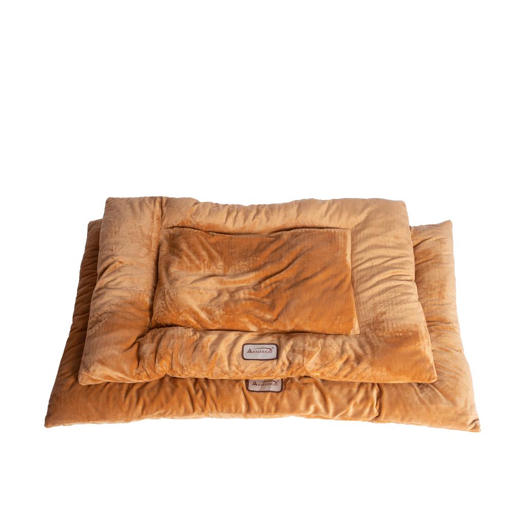 Armarkat Model M01CZS-L Large Pet Bed Mat with Poly Fill Cushion in Earth Brown. Picture 11
