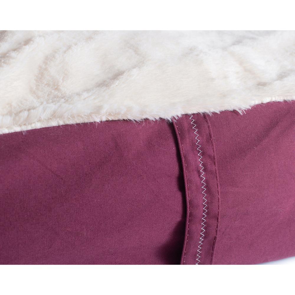 Armarkat Model M02HJH/MB-M Medium Pet Bed Mat with Poly Fill Cushion in Burgundy & Ivory. Picture 9