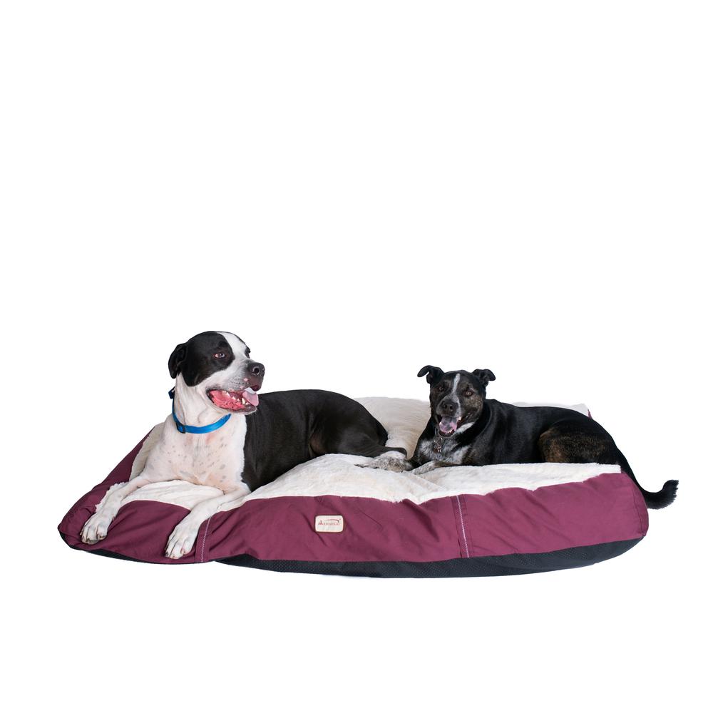 Armarkat Model M02HJH/MB-X Extra Large Pet Bed Mat with Poly Fill Cushion in Burgundy & Ivory. Picture 24