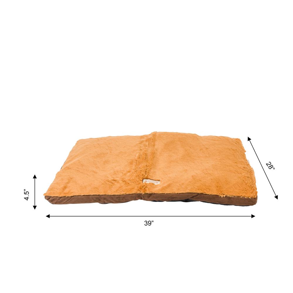 Armarkat Model M05HKF/ZS-L Large Pet Bed Mat with Poly Fill Cushion in Earth Brown & Mocha. Picture 6