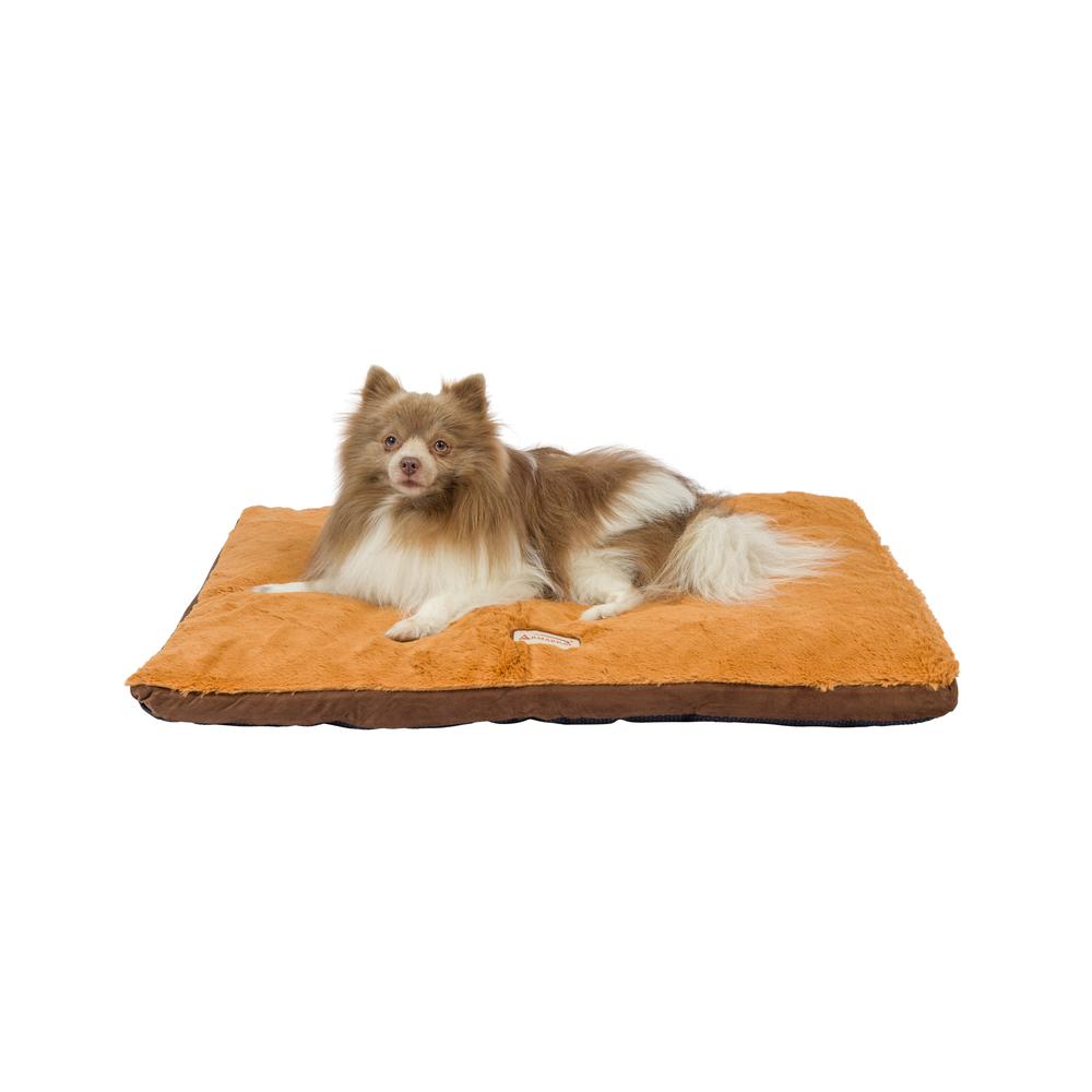 Armarkat Model M05HKF/ZS-M Medium Pet Bed Mat with Poly Fill Cushion in Mocha & Earth Brown. Picture 1