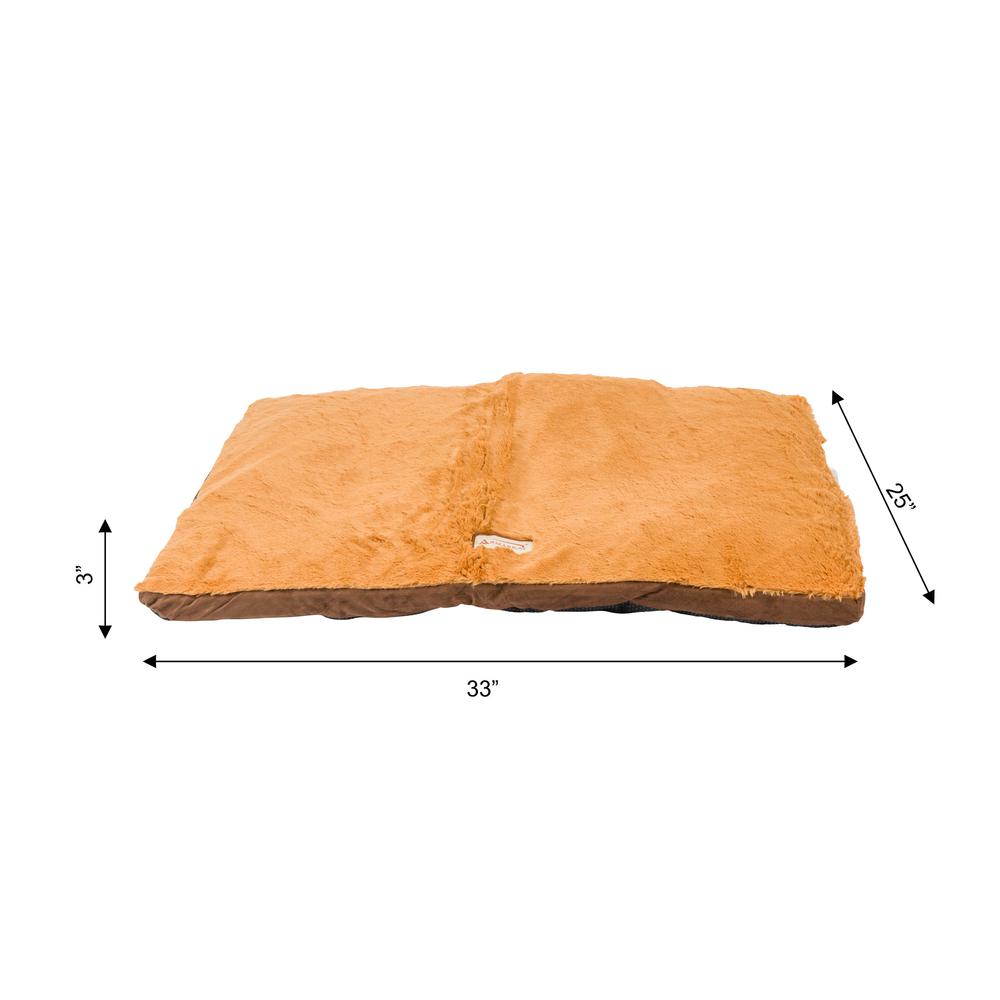 Armarkat Model M05HKF/ZS-M Medium Pet Bed Mat with Poly Fill Cushion in Mocha & Earth Brown. Picture 6