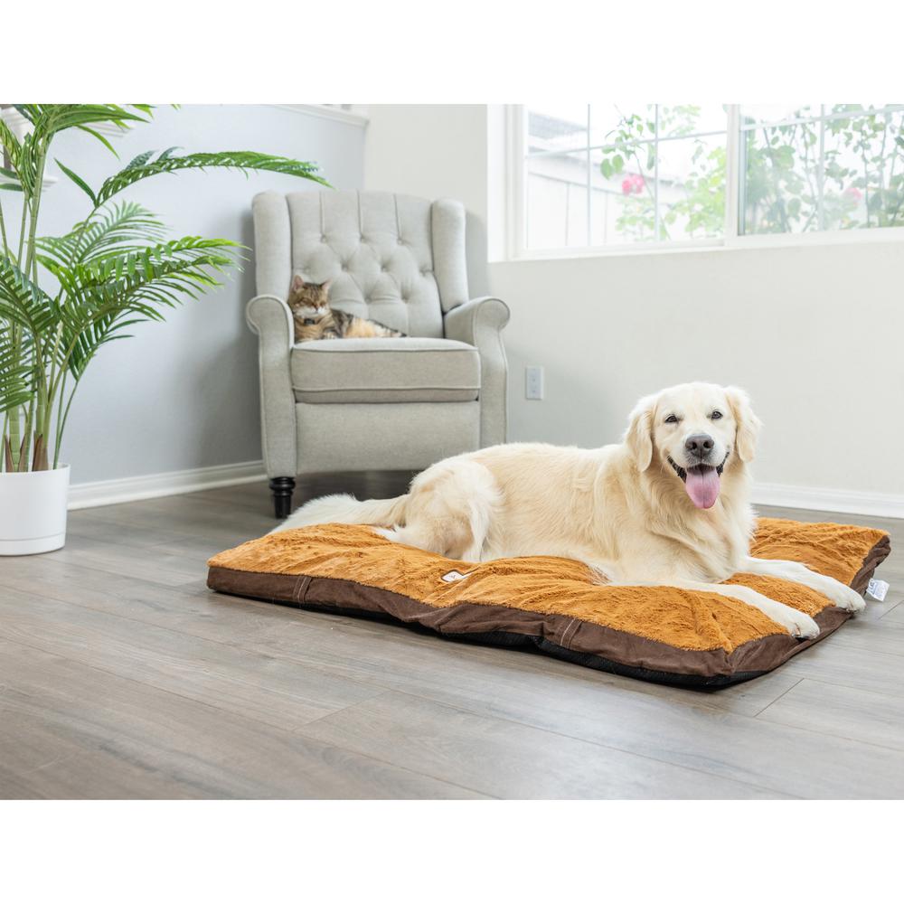 Armarkat Model M05HKF/ZS-XL Extra Large Pet Bed Mat with Poly Fill Cushion in Mocha & Earth Brown. Picture 5