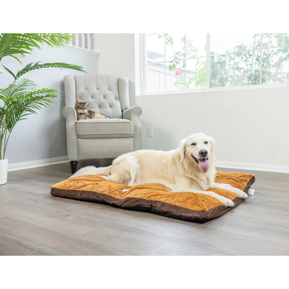 Armarkat Model M05HKF/ZS-XL Extra Large Pet Bed Mat with Poly Fill Cushion in Mocha & Earth Brown. Picture 7