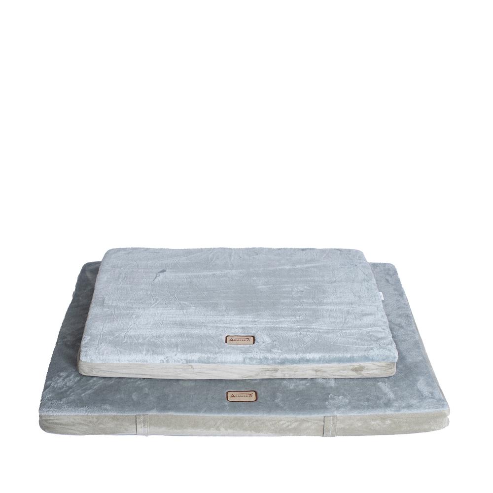 Armarkat Model M06HHL/HS-M Medium Memory Foam Orthopedic Pet Bed Mat in Sage Green & Gray. Picture 1