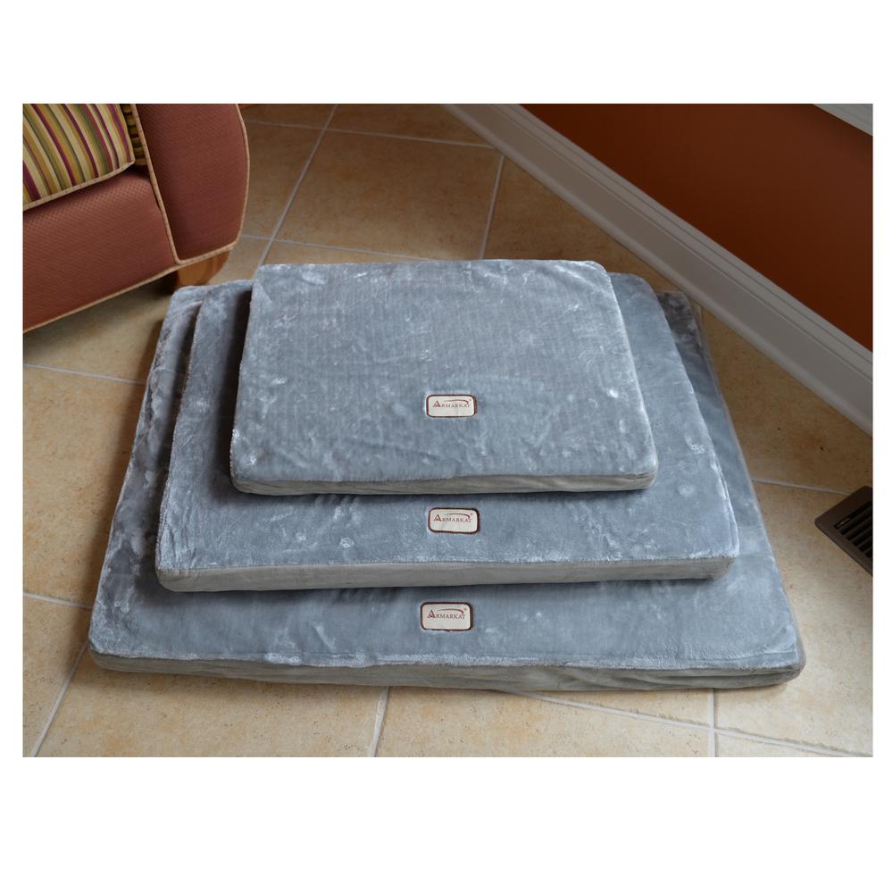 Armarkat Model M06HHL/HS-M Medium Memory Foam Orthopedic Pet Bed Mat in Sage Green & Gray. Picture 6