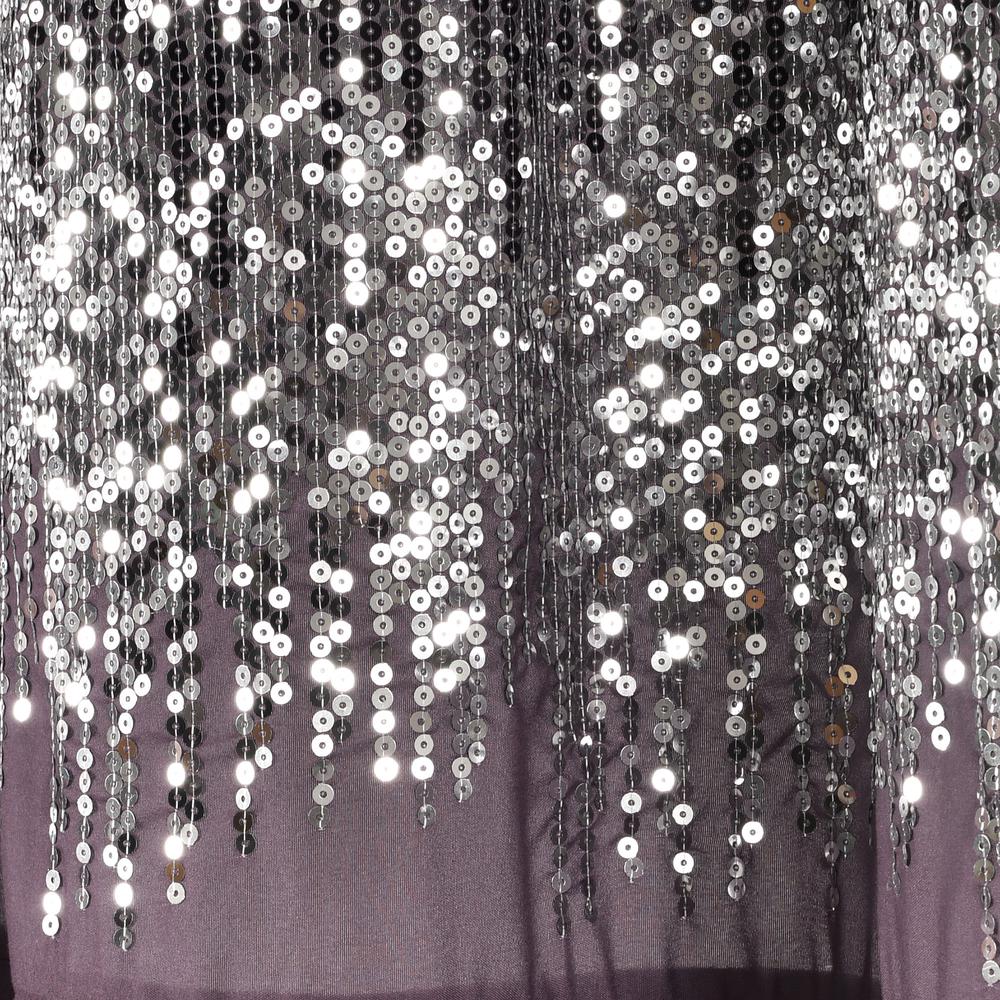 Details about   Shimmer Sequins Glam Shower Curtain Purple/Black Single 70X72 