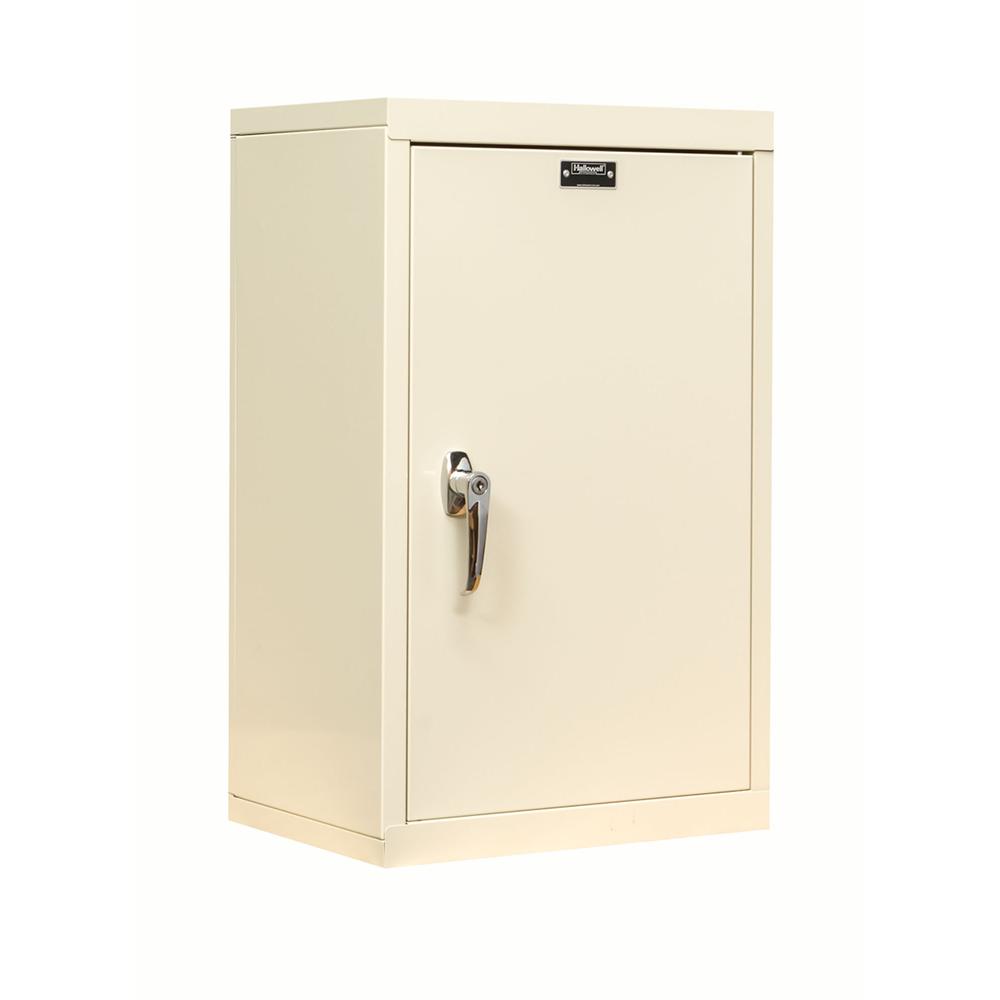 400 Series Wallmount Solid Storage Cabinet, 16"W x 12"D x 26"H, 729 Tan, Single Tier, Solid Door, 1-Wide, Assembled. Picture 2