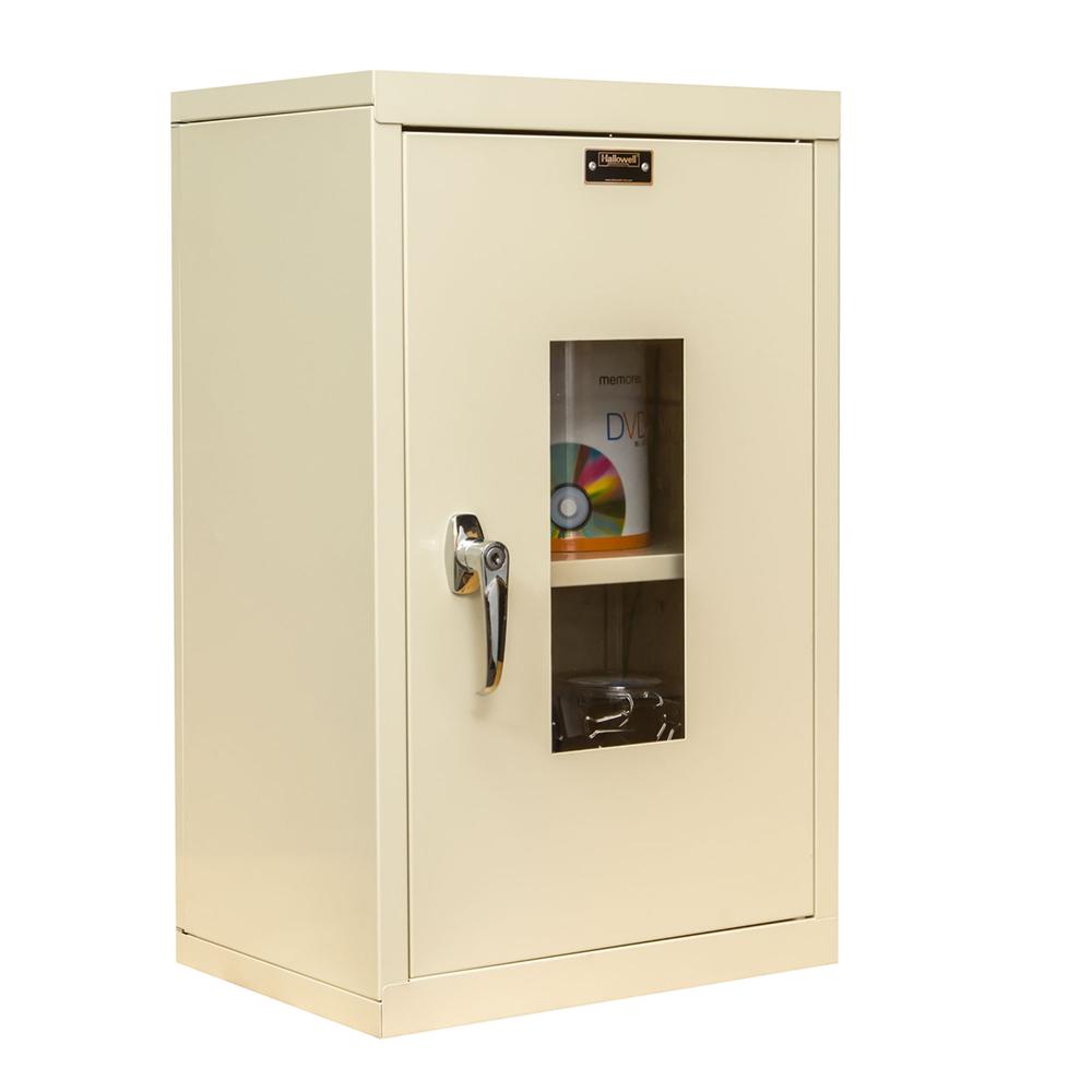 400 Series Wallmount SV Storage Cabinet, 16"W x 12"D x 26"H, 729 Tan, Single Tier, Safety-View Door, 1-Wide, Assembled. Picture 2