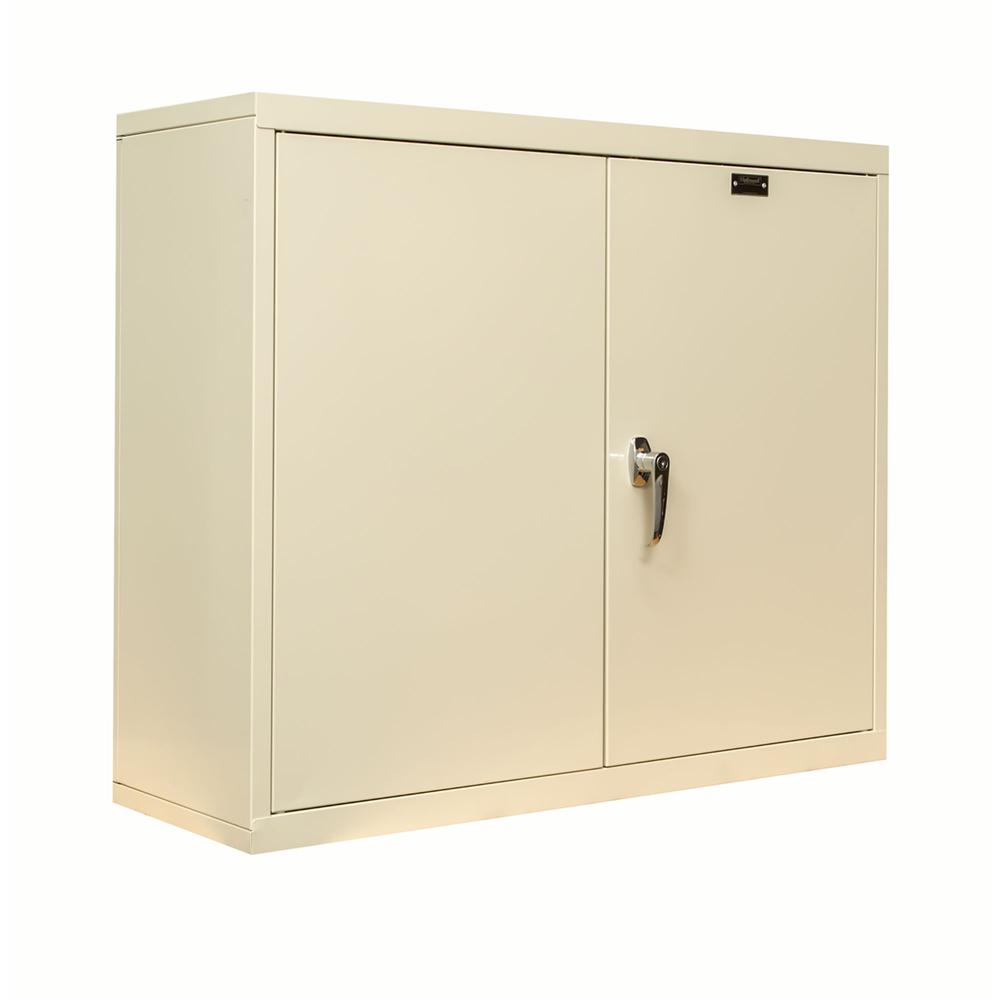 400 Series Wallmount Solid Storage Cabinet, 36"W x 12"D x 30"H, 729 Tan, Single Tier, Double Solid Door, 1-Wide, Knock-down. Picture 2