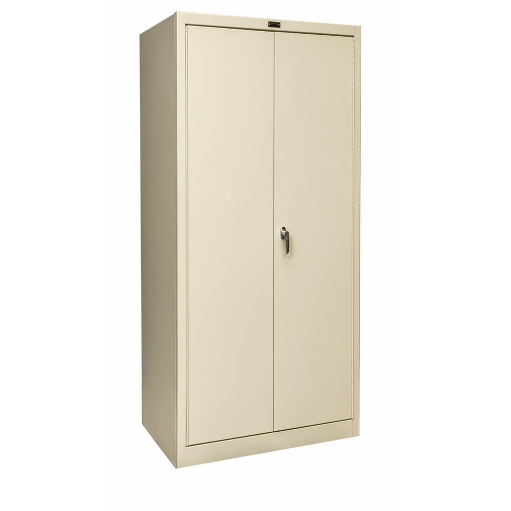 400 Series Stationary Solid Storage Cabinet, 36"W x 24"D x 72"H, 729 Tan, Single Tier, Double Solid Door, 1-Wide, Knock-down. Picture 2