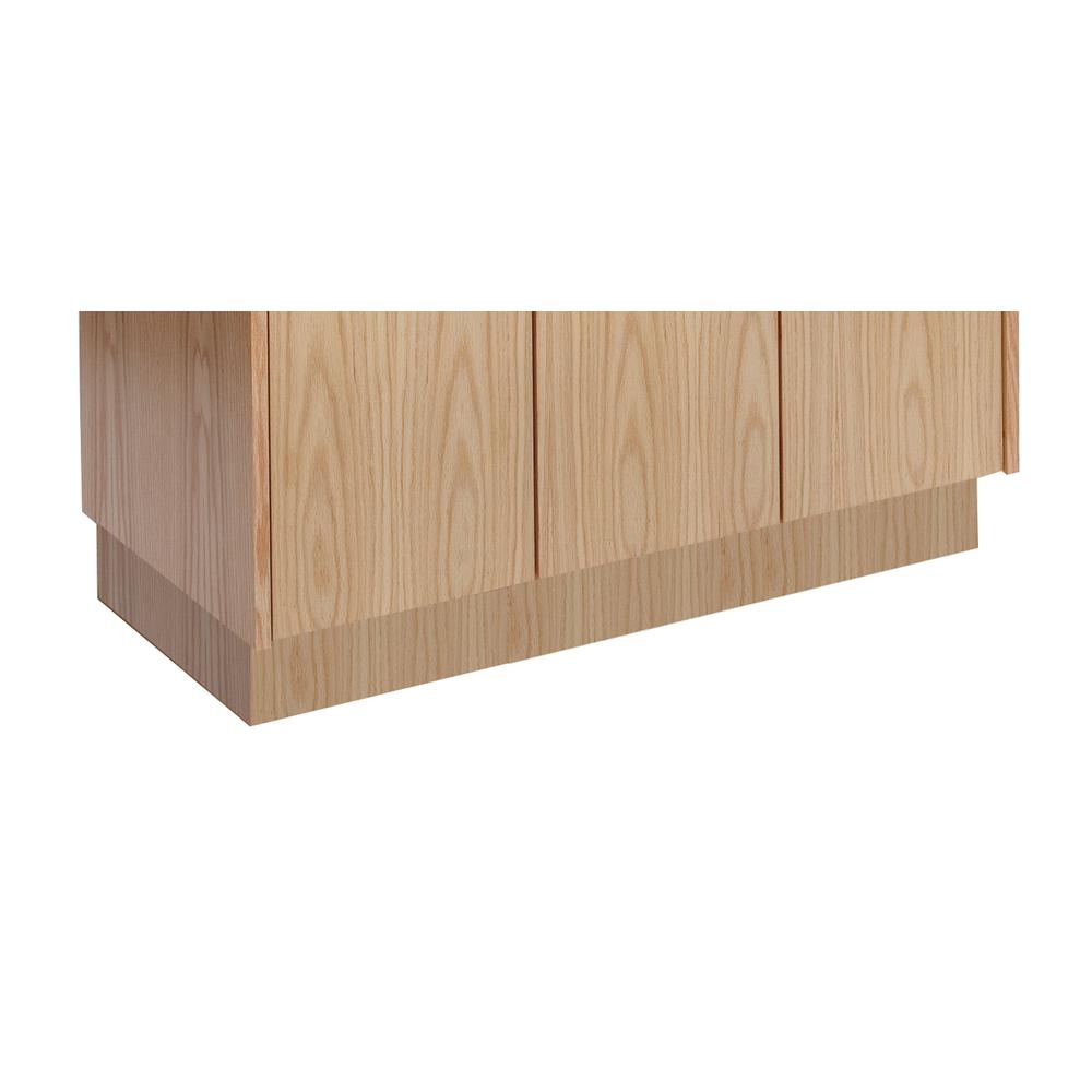 Hallowell All-Wood Club Locker Base 36"W x 18"D x 4"H Natural Red Oak with Clear Finish. Picture 1