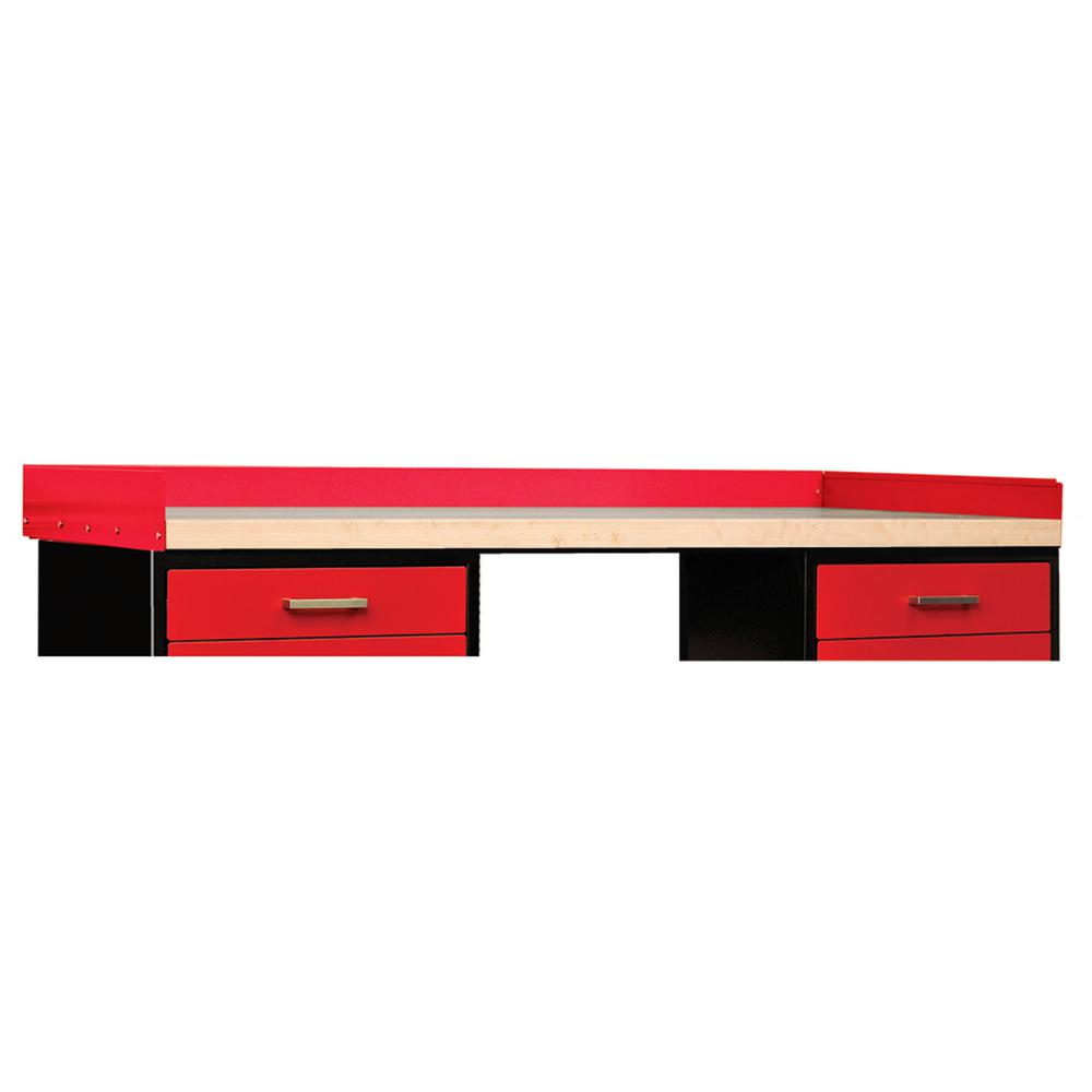 Fort Knox Side and Back Rail Kit, 60"W x 24"D x 5"H, Red (textured). Picture 1
